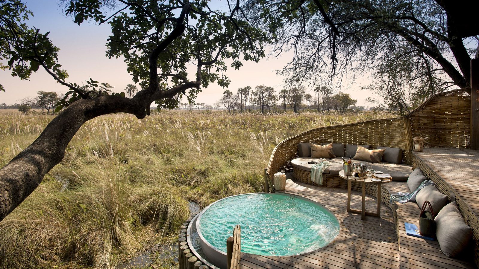 andBeyond Sandibe Okavango Safari Lodge exterior view